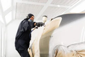 Modern automotive dealership showroom